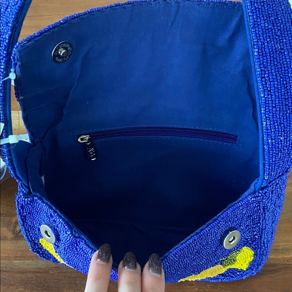 Viral America & Beyond beaded lemon bag w/ earring set Europe travel spring NWT - Picture 16 of 16